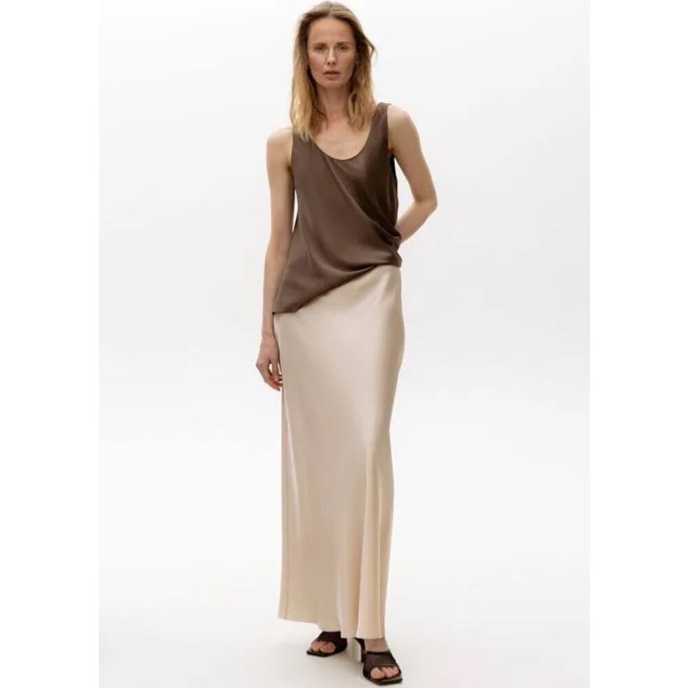 Song of style satin maxi skirt